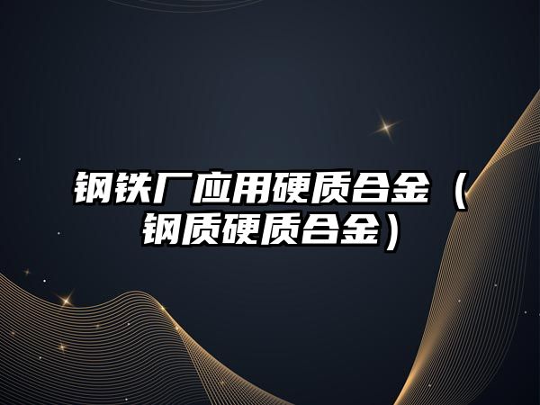 鋼鐵廠應(yīng)用硬質(zhì)合金（鋼質(zhì)硬質(zhì)合金）