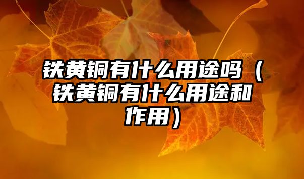 鐵黃銅有什么用途嗎（鐵黃銅有什么用途和作用）