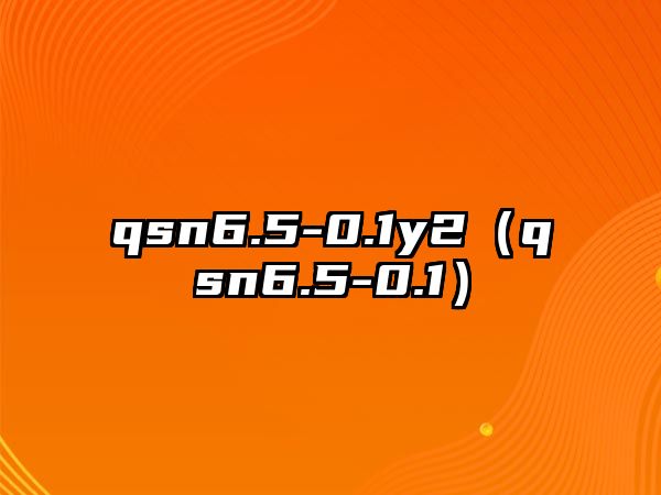 qsn6.5-0.1y2（qsn6.5-0.1）