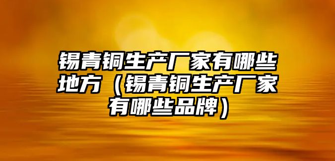 錫青銅生產廠家有哪些地方（錫青銅生產廠家有哪些品牌）