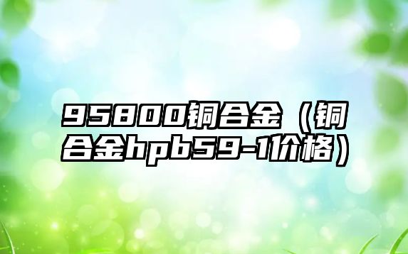 95800銅合金（銅合金hpb59-1價(jià)格）