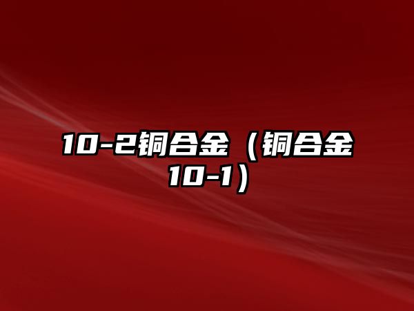 10-2銅合金（銅合金10-1）