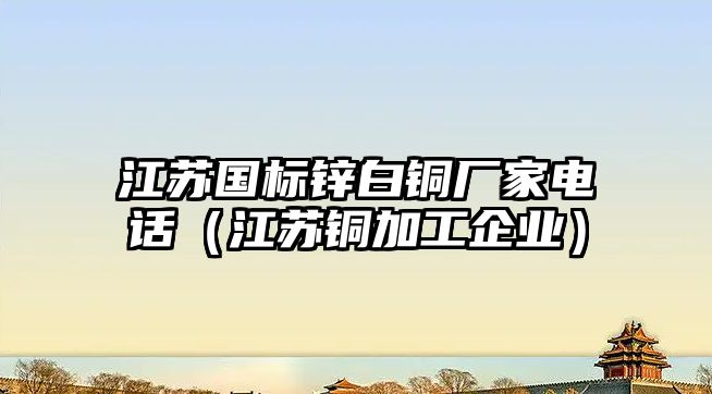 江蘇國(guó)標(biāo)鋅白銅廠家電話（江蘇銅加工企業(yè)）