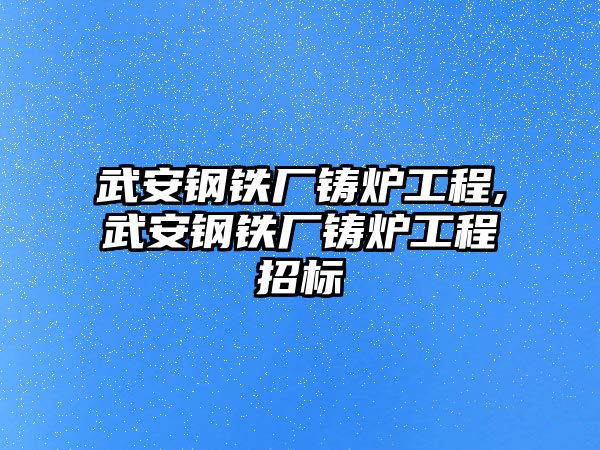 武安鋼鐵廠鑄爐工程,武安鋼鐵廠鑄爐工程招標(biāo)