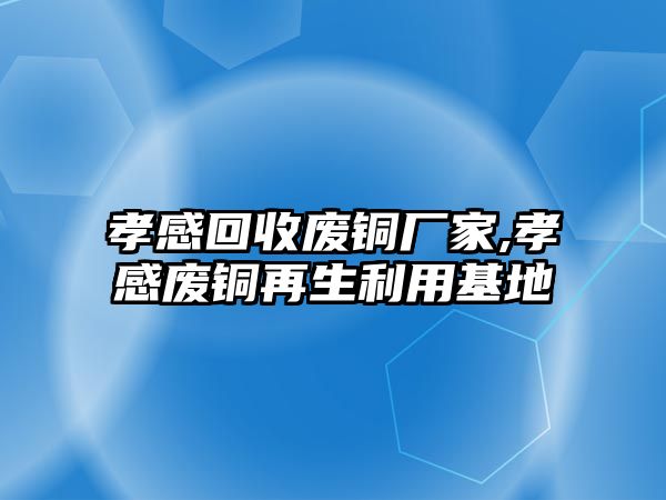 孝感回收廢銅廠家,孝感廢銅再生利用基地