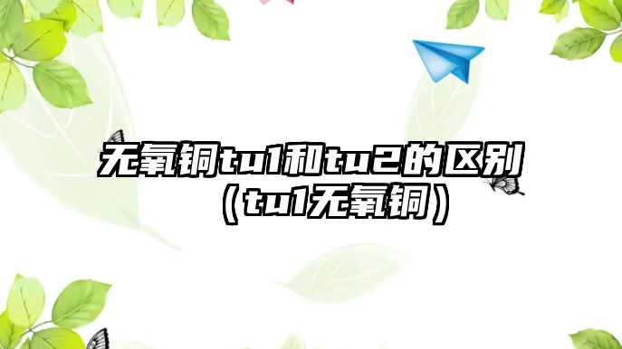 無氧銅tu1和tu2的區(qū)別（tu1無氧銅）