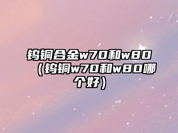 鎢銅合金w70和w80（鎢銅w70和w80哪個好）