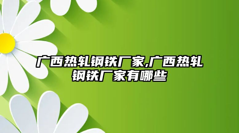 廣西熱軋鋼鐵廠家,廣西熱軋鋼鐵廠家有哪些