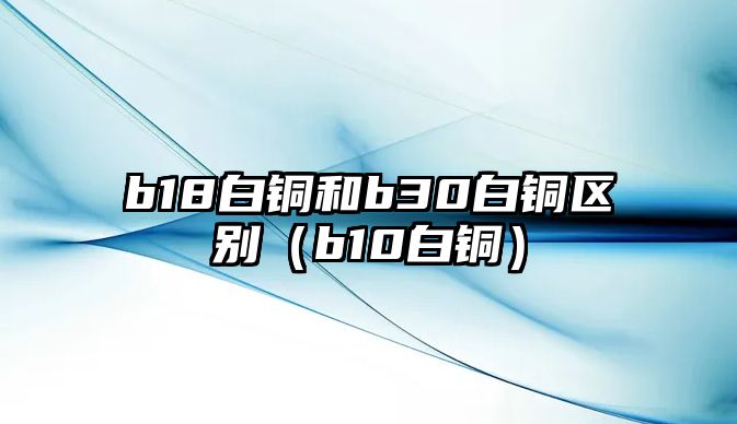 b18白銅和b30白銅區(qū)別（b10白銅）