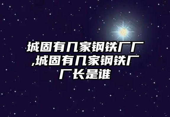 城固有幾家鋼鐵廠廠,城固有幾家鋼鐵廠廠長是誰