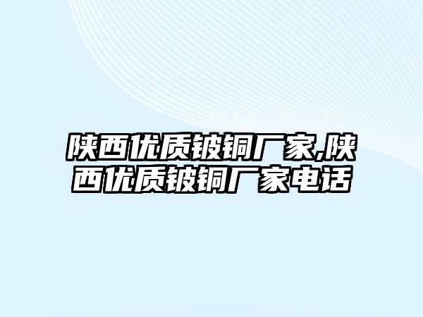 陜西優(yōu)質(zhì)鈹銅廠家,陜西優(yōu)質(zhì)鈹銅廠家電話