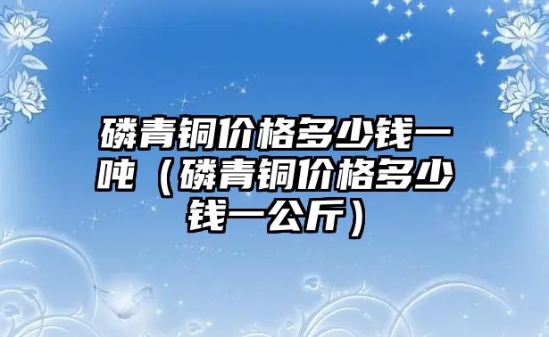 磷青銅價格多少錢一噸（磷青銅價格多少錢一公斤）