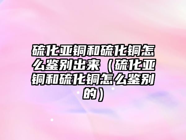 硫化亞銅和硫化銅怎么鑒別出來（硫化亞銅和硫化銅怎么鑒別的）