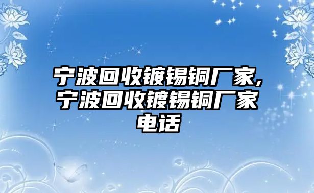 寧波回收鍍錫銅廠家,寧波回收鍍錫銅廠家電話