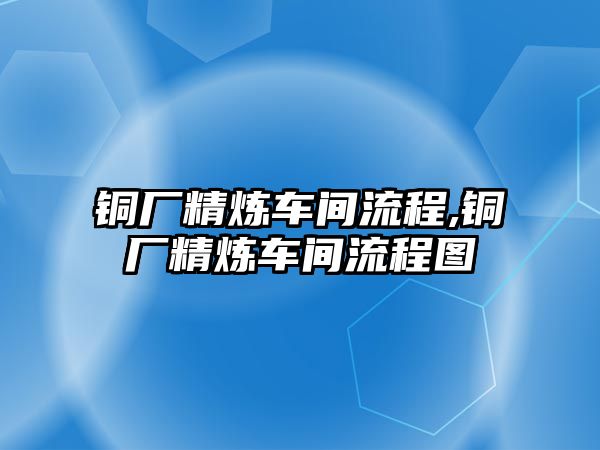 銅廠精煉車間流程,銅廠精煉車間流程圖