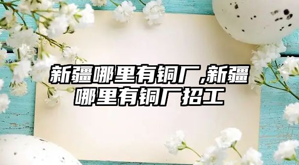 新疆哪里有銅廠,新疆哪里有銅廠招工