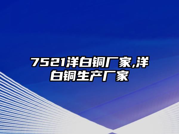 7521洋白銅廠家,洋白銅生產(chǎn)廠家