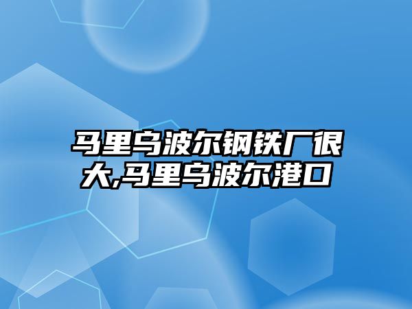 馬里烏波爾鋼鐵廠很大,馬里烏波爾港口