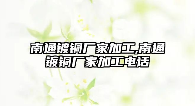 南通鍍銅廠家加工,南通鍍銅廠家加工電話