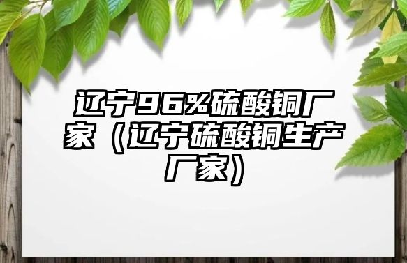 遼寧96%硫酸銅廠家（遼寧硫酸銅生產(chǎn)廠家）