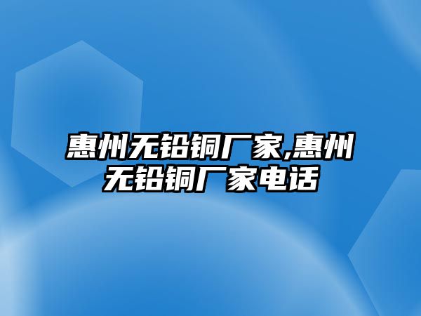 惠州無鉛銅廠家,惠州無鉛銅廠家電話