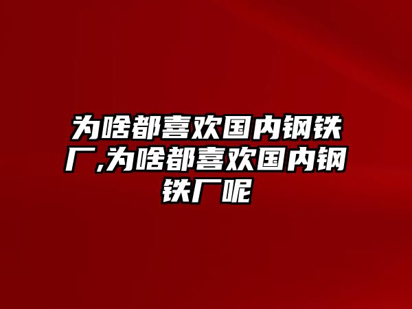 為啥都喜歡國(guó)內(nèi)鋼鐵廠,為啥都喜歡國(guó)內(nèi)鋼鐵廠呢