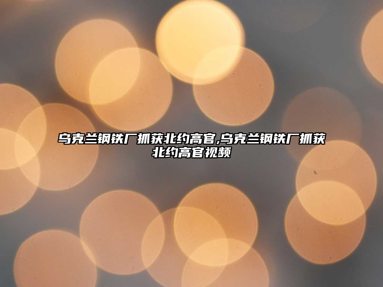 烏克蘭鋼鐵廠抓獲北約高官,烏克蘭鋼鐵廠抓獲北約高官視頻