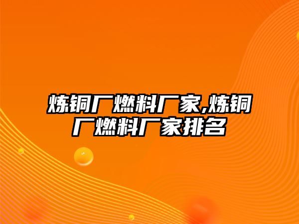 煉銅廠燃料廠家,煉銅廠燃料廠家排名