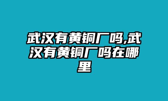 武漢有黃銅廠嗎,武漢有黃銅廠嗎在哪里