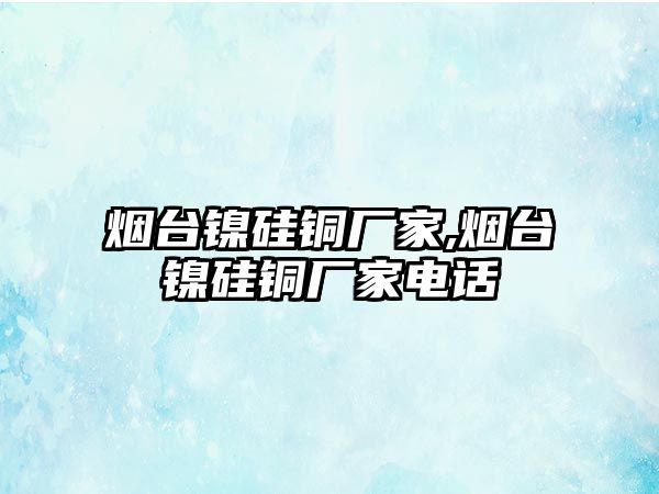 煙臺鎳硅銅廠家,煙臺鎳硅銅廠家電話