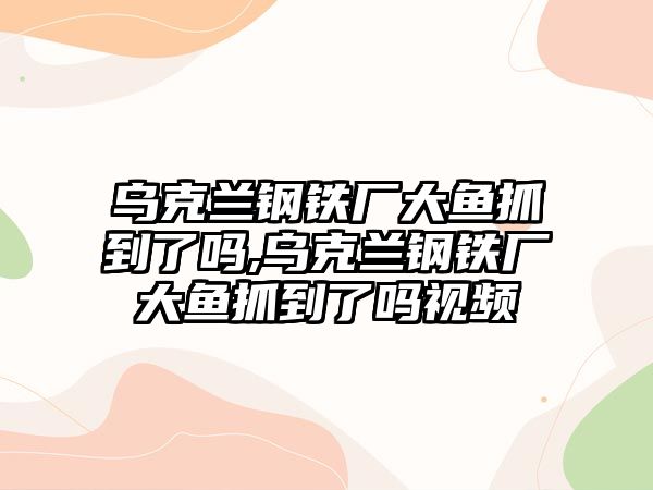 烏克蘭鋼鐵廠大魚抓到了嗎,烏克蘭鋼鐵廠大魚抓到了嗎視頻