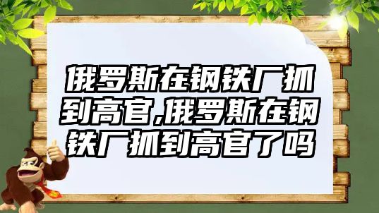 俄羅斯在鋼鐵廠抓到高官,俄羅斯在鋼鐵廠抓到高官了嗎