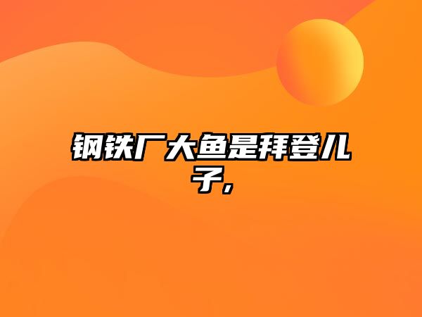 鋼鐵廠大魚是拜登兒子,