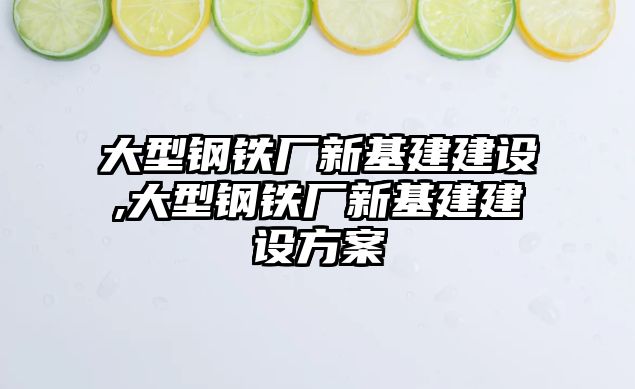 大型鋼鐵廠新基建建設,大型鋼鐵廠新基建建設方案