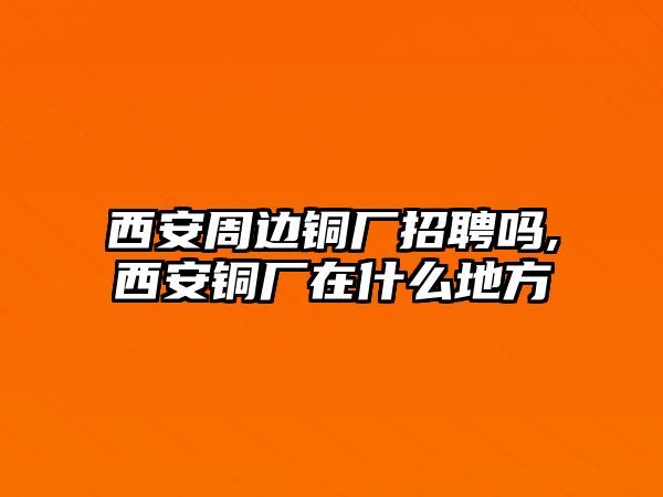 西安周邊銅廠招聘嗎,西安銅廠在什么地方