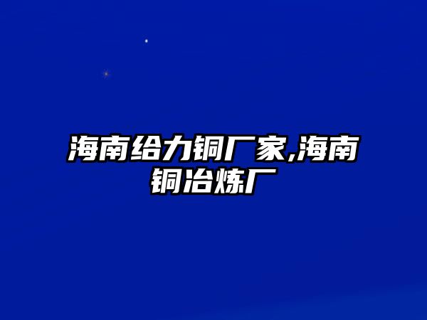 海南給力銅廠家,海南銅冶煉廠