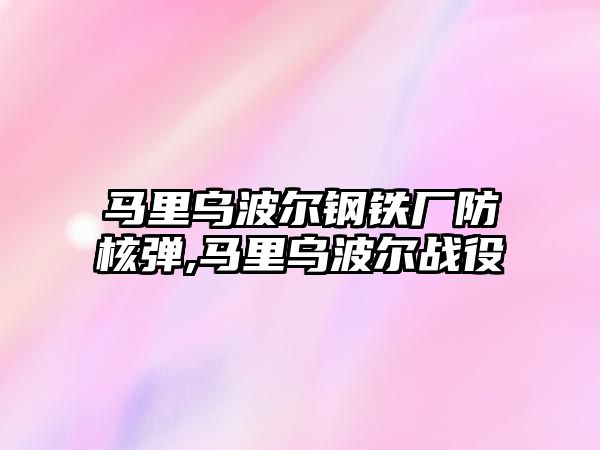 馬里烏波爾鋼鐵廠防核彈,馬里烏波爾戰(zhàn)役