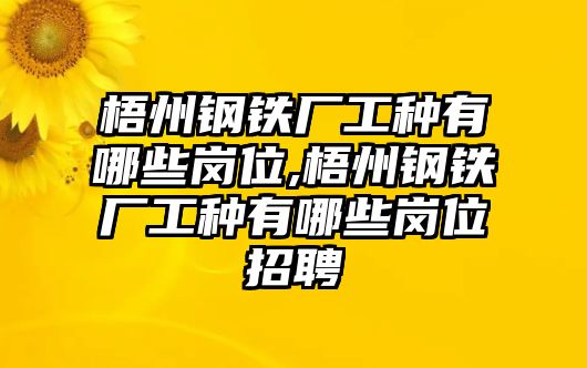 梧州鋼鐵廠工種有哪些崗位,梧州鋼鐵廠工種有哪些崗位招聘