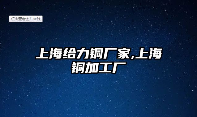 上海給力銅廠家,上海銅加工廠