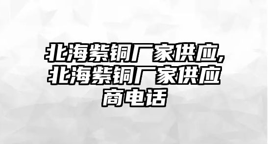 北海紫銅廠家供應(yīng),北海紫銅廠家供應(yīng)商電話