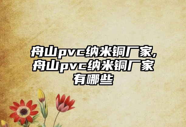 舟山pvc納米銅廠家,舟山pvc納米銅廠家有哪些