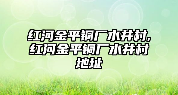 紅河金平銅廠水井村,紅河金平銅廠水井村地址