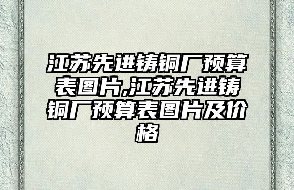 江蘇先進鑄銅廠預算表圖片,江蘇先進鑄銅廠預算表圖片及價格