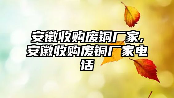 安徽收購(gòu)廢銅廠家,安徽收購(gòu)廢銅廠家電話