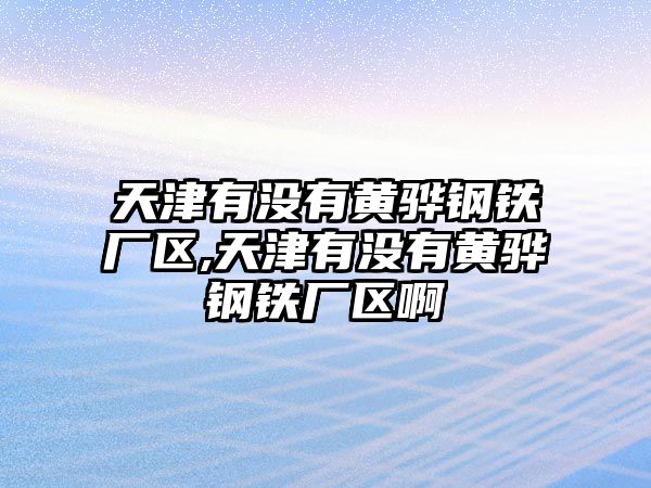 天津有沒有黃驊鋼鐵廠區(qū),天津有沒有黃驊鋼鐵廠區(qū)啊