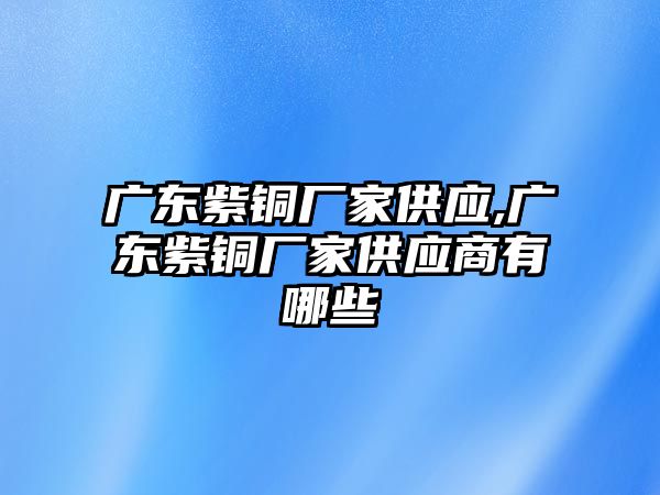 廣東紫銅廠家供應(yīng),廣東紫銅廠家供應(yīng)商有哪些