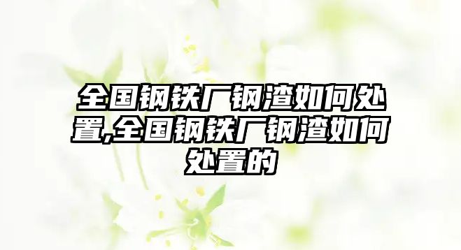 全國鋼鐵廠鋼渣如何處置,全國鋼鐵廠鋼渣如何處置的