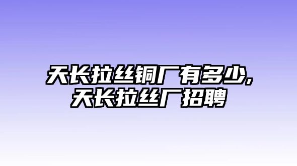 天長(zhǎng)拉絲銅廠有多少,天長(zhǎng)拉絲廠招聘