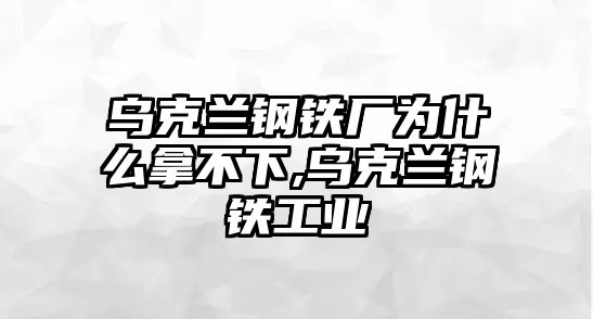 烏克蘭鋼鐵廠為什么拿不下,烏克蘭鋼鐵工業(yè)