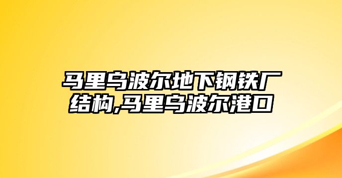 馬里烏波爾地下鋼鐵廠結(jié)構(gòu),馬里烏波爾港口